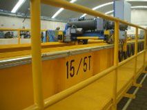 GRUA VIAJERA BIPUENTE CAPACIDAD 15 / 5 TON
ALTURA DE IZAJE 12 MT
